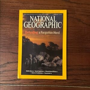 National Geographic Magazine with Yellow Border